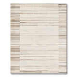 Neutral Striped Geometric Area Rug