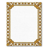 Ornate Gold Floral Baroque Frame Rug