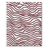 ODIKA Abstract Wavy Line Washable Area Rug - Low Pile Non-Slip Modern Carpet
