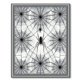 ODIKA Gothic Spiderweb Washable Rug - Black & White Non-Slip Low Pile Area Rug