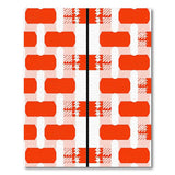 Bold Red Geometric Block Rug