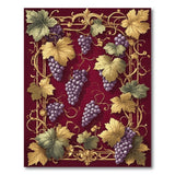 Red Grape Cluster Fruit Area Rug