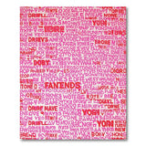 Vibrant Pink Glitch Text Area Rug