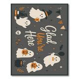 Glad You're Here Halloween Ghost Area Rug