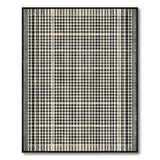 Checkered Distressed Black White Checkered Area Rug