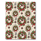 Tribal Holly Wreath Holiday Area Rug