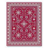 Ornate Red Floral Baroque Area Rug