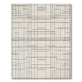 Geometric Modern Beige and Neutral Modern Geometric Grid Beige Area Rug
