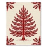 Stylized Red Fir Tree Area Rug