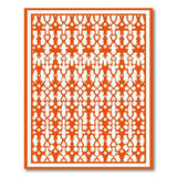 Vibrant Orange Geometric Trellis Area Rug