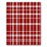 Bold Red Plaid Check Area Rug