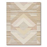 Modern Geometric Triangle Beige Area Rug