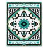 Teal Star Medallion Persian Area Rug