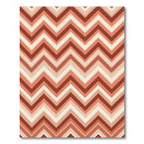 Terracotta Chevron Zigzag Area Rug