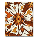 Orange Bold Orange Starburst Geometric Area Rug
