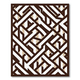 Interlocking Geometric Brown Tan Area Rug