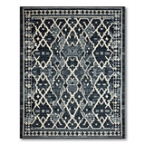 ODIKA Geometric Diamond Black White Area Rug