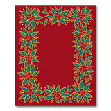 Red Holly Berry Border Area Rug