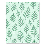 Floral Vintage Mint Green Leaf Pattern Area Rug