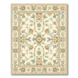 Cream Peach Floral Persian Area Rug