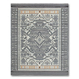 Black and White Bold Heritage Tribal Geometric Area Rug