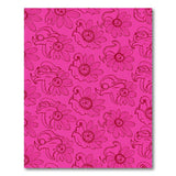 Pink Whimsical Floral Pattern Area Rug