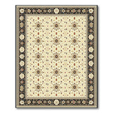 Ivory Traditional Persian Area Rug with Floral Motifs
