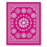 Vibrant Pink Persian Snowflake Rug