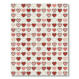 Charming Pink Hearts Pattern Area Rug