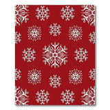 Festive Red Snowflake Pattern Red Area Rug