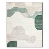 Abstract Area Blue and Teal Abstract Teal Wave Area Rug