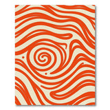 Abstract Area Red Vibrant Red Swirl Abstract Area Rug