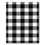 Black and White Rustic Farmhouse Black White Buffalo Check Plaid Area Rug