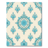 Teal Floral Mandala Vintage Area Rug