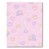 Sparkling Pink Hearts Stars Kids Rug