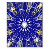 Multi-color and Patterns Navy Blue Starburst Geometric Area Rug