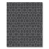 Sleek Grey Interlocking Geometric Area Rug