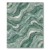 Abstract Area Green Marble Swirl Abstract Area Rug