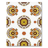 Vintage Orange Sunflower Mandala Area Rug