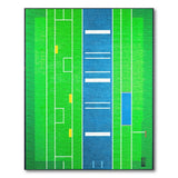 Rugby Pitch Geometric Area Rug