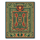 Heritage Tribal Geometric Green Area Rug