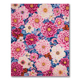 Multi-color and Patterns Vibrant Pink Dahlia Floral Area Rug