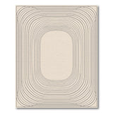 Nested Ovals Geometric Beige Area Rug