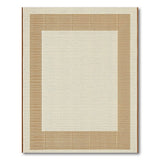 Cream Tan Border Woven Area Rug