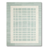 Teal Lattice Grid Area Rug