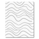 Fluid Grey Wave Abstract Area Rug