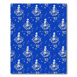 Whimsical White Abstract Swirls Blue Area Rug