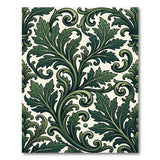 Green Ornate Green Acanthus Leaf Area Rug