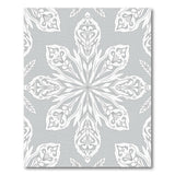Elegant Grey Ornate Floral Area Rug