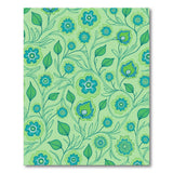 Teal Floral Mint Green Pattern Area Rug